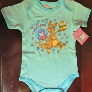 Australia Kangaroo Bodysuit - Aqua